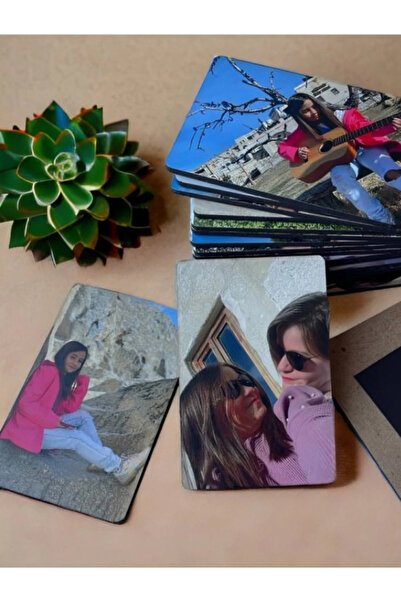 Özcan Tasarım Kişiye Özel Magnet - Dikdörtgen Magnet - Ahşap Magnet ( 5 Adet )