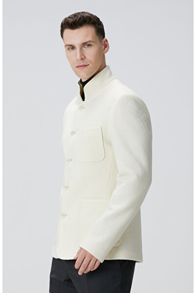 Network Kırık Beyaz Yün Ceket