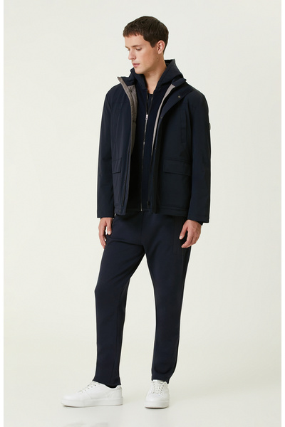 Network Lacivert N-Tech Yün Karışımlı Hırka