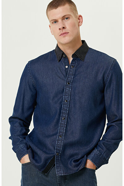 Network İndigo Denim Gömlek