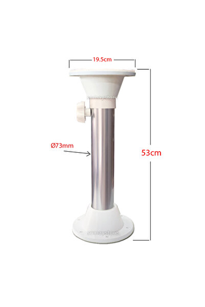 SomayStore Tekne Masa Ayağı Teleskopik 2 Kademe 53-81cm Sealux