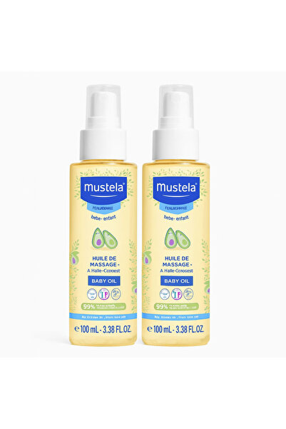 Mustela Опаковка от 2 x Масажно масло, 100 мл