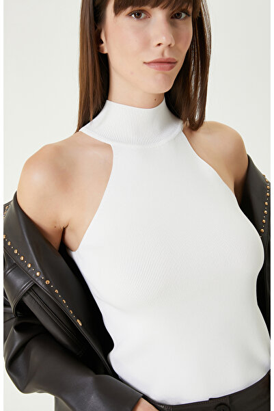 Network Kırık Beyaz Yüzücü Form Basıc Triko Kazak