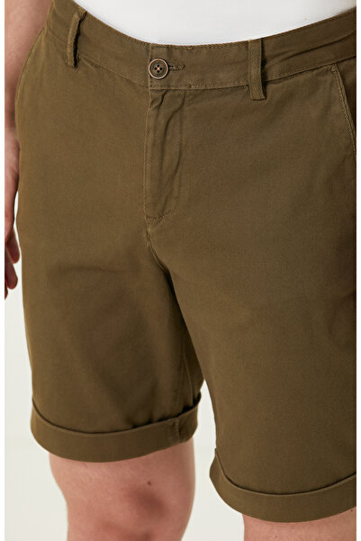 Network Haki Diyagonal Desenli Şort