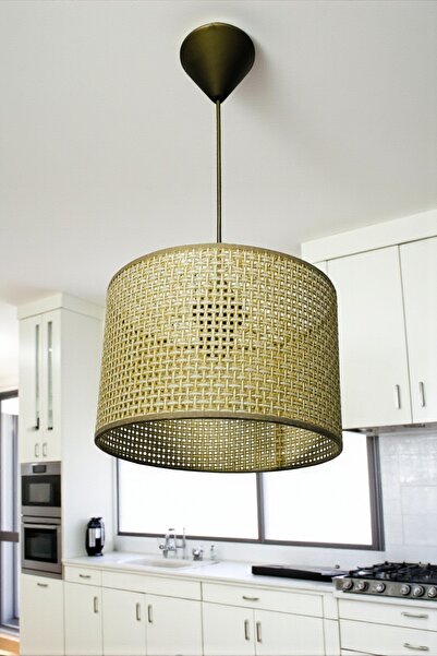 Göksu Lighting Rattan Tekli Sarkıt Avize Mutfak Banyo Antre Oturma Odası