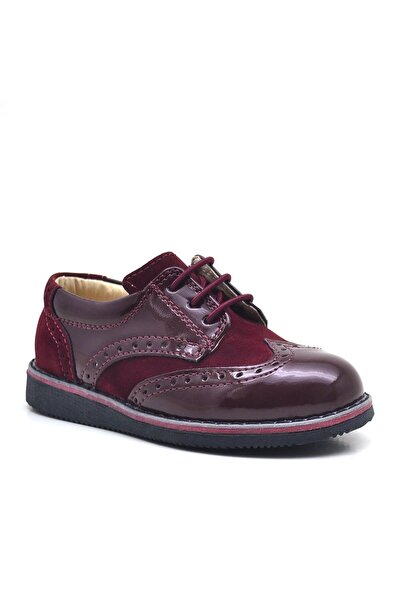Rakerplus Hidra Claret Red Patent Leather Laced Classic Baby Boy Shoes
