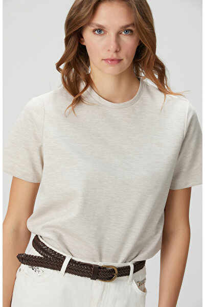 Network Bej Melanj T-shirt