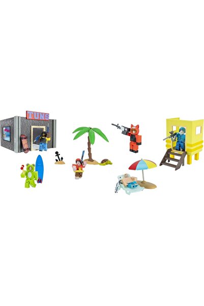 Roblox ROB0599 Action Collection-Arsenal: Operation Beach Day Deluxe Playset [Includes Exclusive Vir
