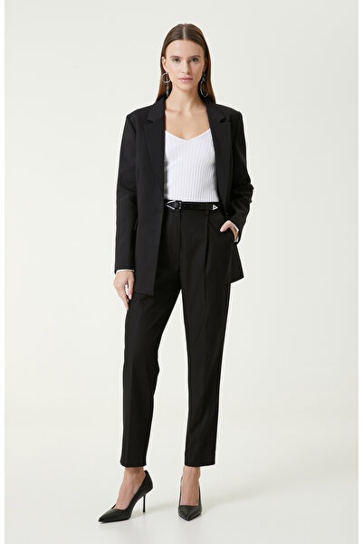 Network Siyah Diyagonal Desenli Pantolon