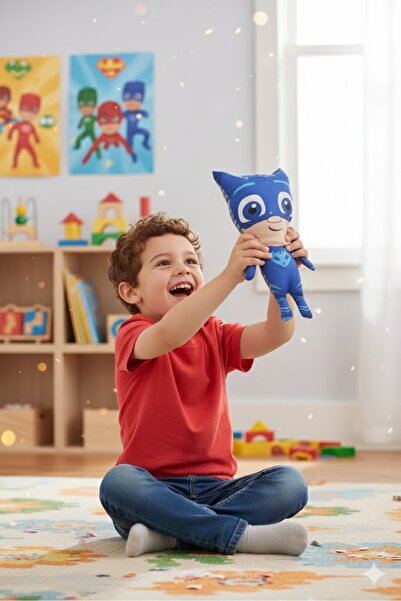 Pufline Pijamaskeliler Catboy Peluş Oyuncak Yastık