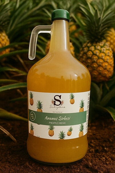 Süheylaana Doğal Ananas Sirkesi 3 Litre Cam Şişede