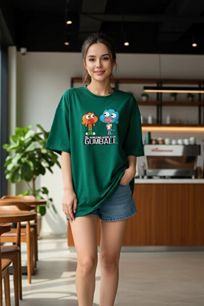 UNCİA OUTDOORS Tricou unisex oversize cu decolteu o cu imprimeu personaje de ...