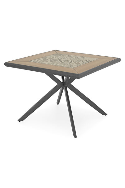 Maison Mex Square garden/terrace table, PAFOS L.100 l.100 H.75 cm, anthracite/-mix grey