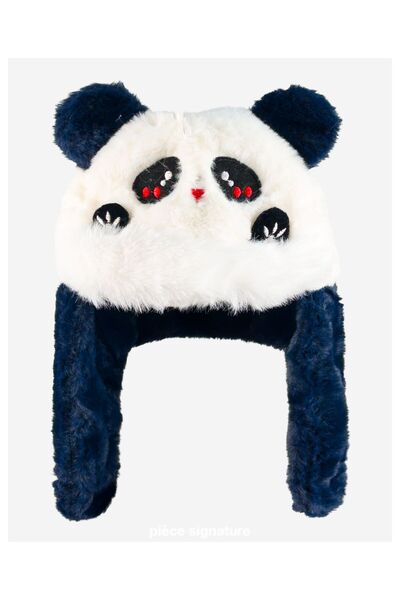 PIECE SIGNATURE Beretă de pluș pentru copii cu snap sub gura