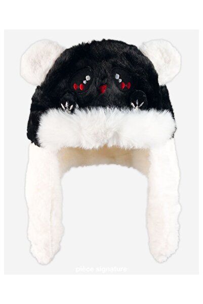 PIECE SIGNATURE Детска плюшена шапка с копчета