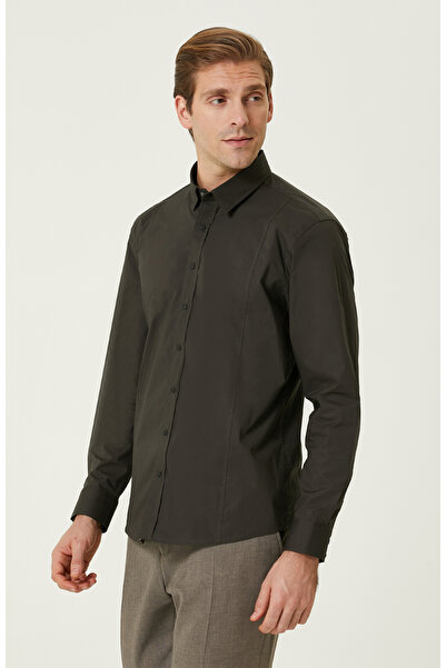 Network Çıtçıtlı Haki Gömlek