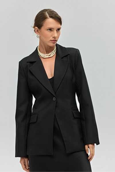 MAI STUDIOS CO. Černé sako Lecco Slim Fit