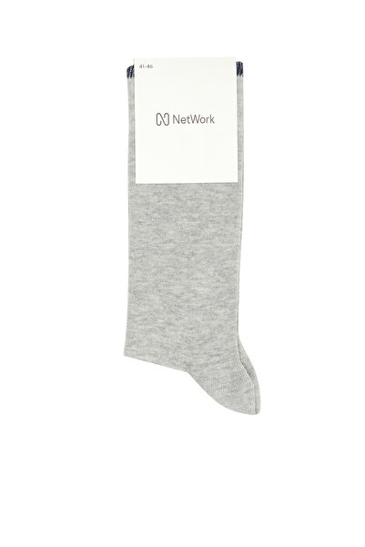 Network Gri Melanj Lacivert Erkek Çorap