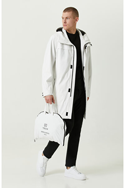 Network N-Tech Ekru Kapüşon Yaka Kaban