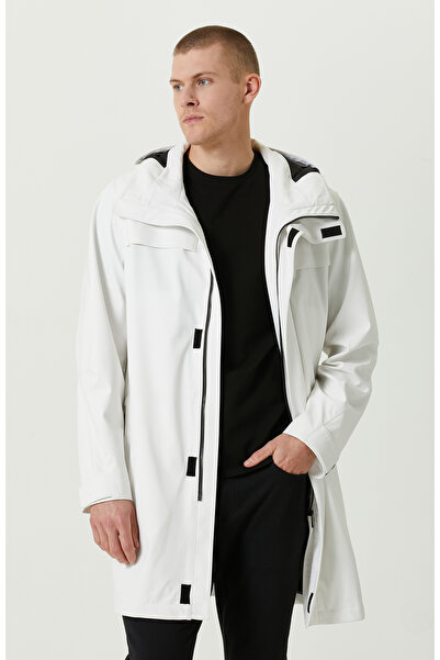 Network N-Tech Ekru Kapüşon Yaka Kaban