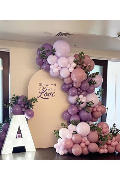 Parti Düşleri 3 Lavanta- Makaron Pale Lila - Gül Ağacı Renk Temalı Balon Zinc...