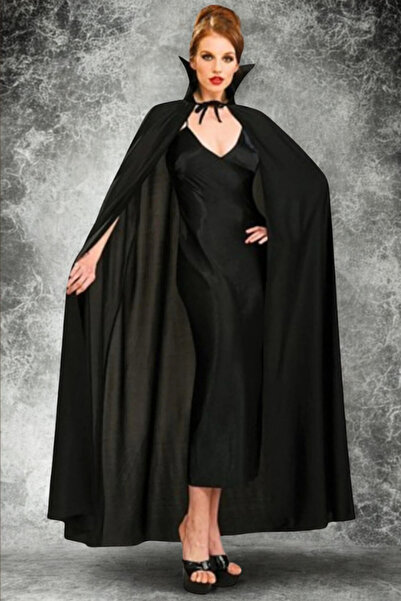 Samur Pelerina de Halloween cu guler de culoare neagra 120 cm