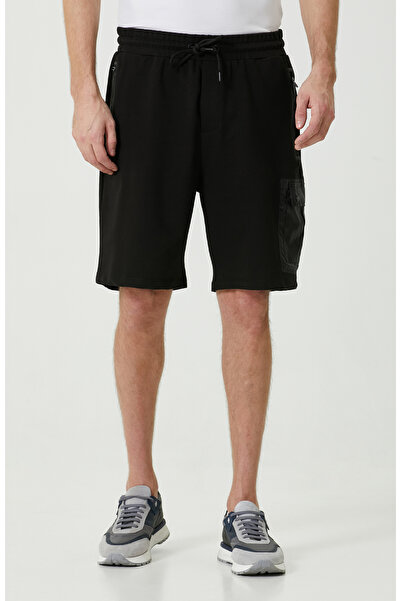 Network Siyah Düz Paça Şort