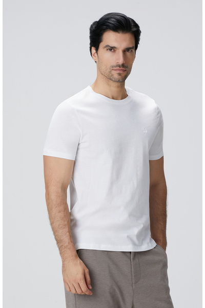 Network Beyaz Basic T-shirt