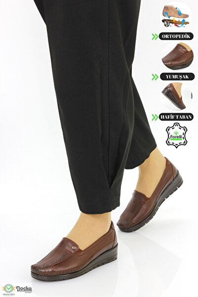 Forelli Women's Full Orthopedic Genuine Leather Stylish Mother Shoes F25/Cm25182Y