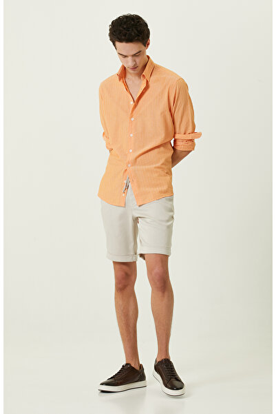 Network Turuncu Uzun Kollu Gömlek