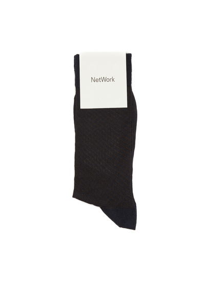Network Lacivert Kahverengi Erkek Çorap