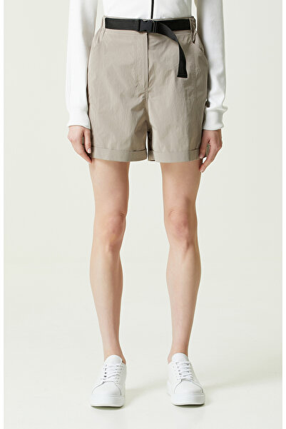 Network N-Tech Taş Rengi Beli Kemerli Şort