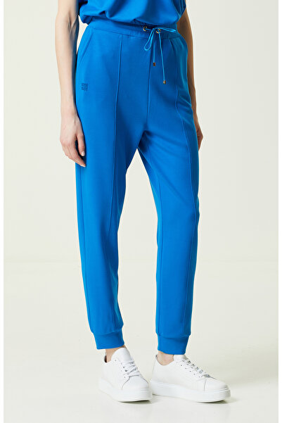 Network Saks Mavisi Lastik Paça Eşofman Altı