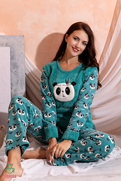 nisaNCa Σετ γυναικείες πιτζάμες με χριστουγεννιάτικο θέμα Winter Plush Fleece