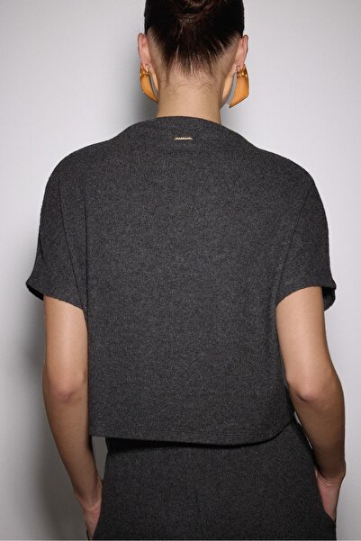 BABOKAH Dik Yaka Boxy Yumoş Üst