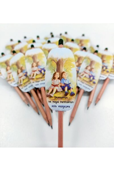 Wi Fro KİŞİYE ÖZEL OKUMA BAYRAMI ÖĞRENCİ HEDİYESİ 20 ADET KURŞUN TOHUMLU KALEM