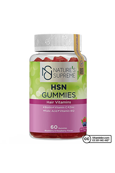 Nature's Supreme HSN Gummies 60 Çiğnenebilir Form - KIRMIZI MEYVELER