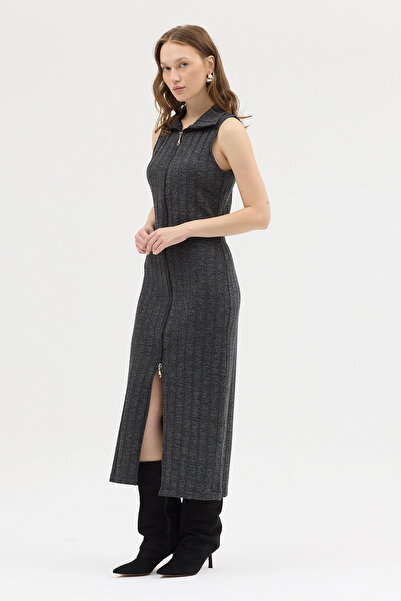 Rays 8152A Rochie cu fermoar frontal negru