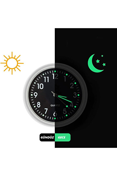 DailyTech Mini Quartz Clock For Luminous Vehicle Car Boat Bike