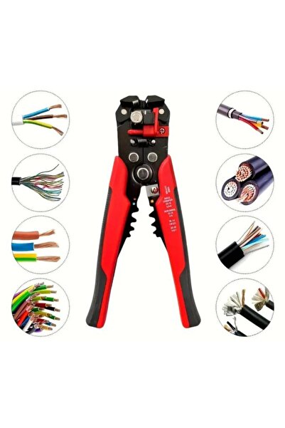 DepoMega 3 in 1 Otomatik Kablo Sıyırma Kesme Sıkma Pensesi Kendinden Ayarlı