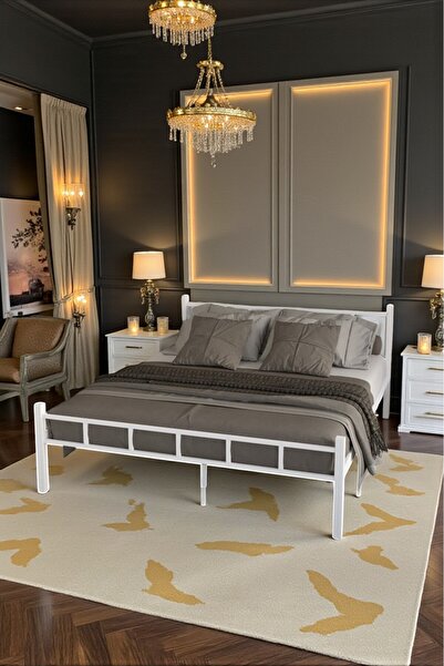 fursimo SERENİTA SERİSİ METAL BEYAZ KARYOLA FERFORJE KARYOLA 120X200