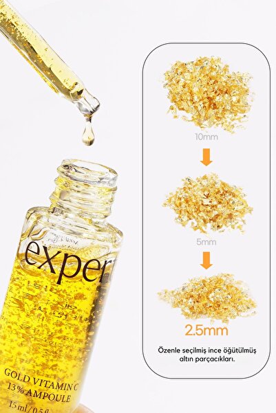 Ariul Expert Gold Vitamin C 13% Ampoule 15ml - 24 Ayar Altın & Saf C Vitamini Aydınlatıcı Vegan Ampul