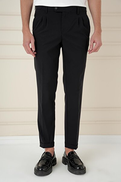 Efor P 1162 Slim Fit Siyah Klasik Pantolon