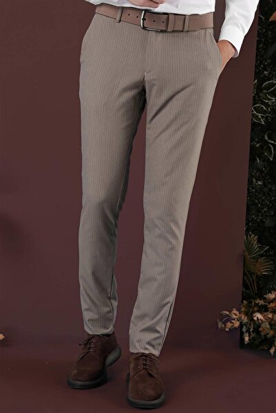 Efor P 1136 Slim Fit Bej Klasik Pantolon