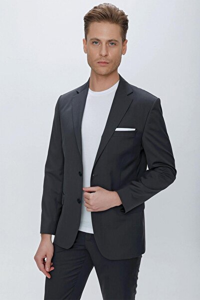 Efor Slim Fit Klasik Mono Yaka Klasik Antrasit Takım Elbise Tk 2021