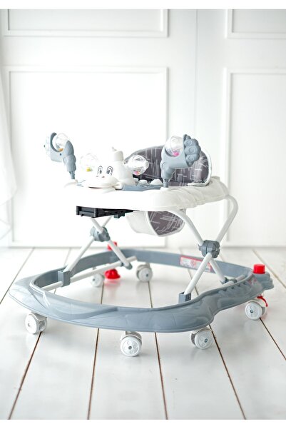 Jusso Duck Lüx Oyuncaklı Müzikli 3 Kademeli Örümcek Bebek Yürüteci