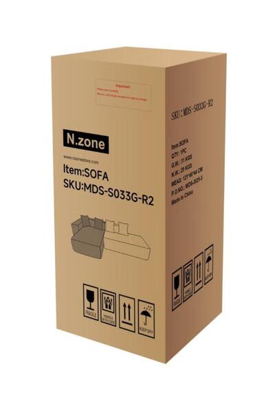 Crestj Comfortable Relaxation Sofa with Elegant L Shape Design - Brown Color