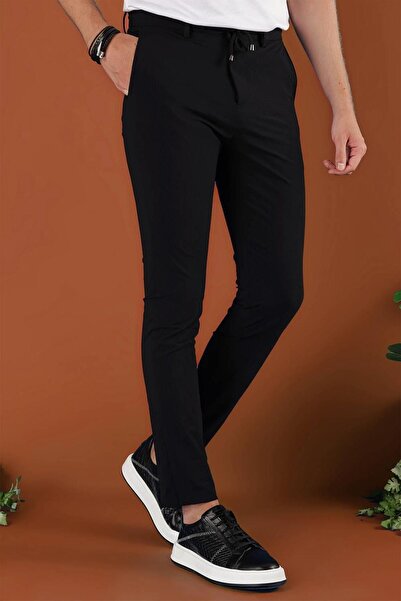 Efor P 1121 Slim Fit Siyah Spor Pantolon