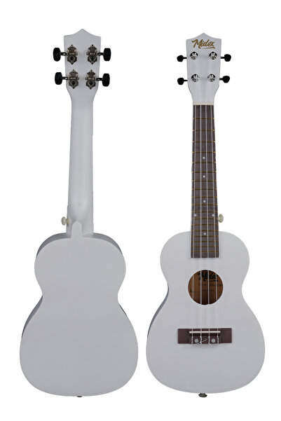 Midex Ukx-233wh White Concert Ukulele - Hanging Bag and Method Plectrums