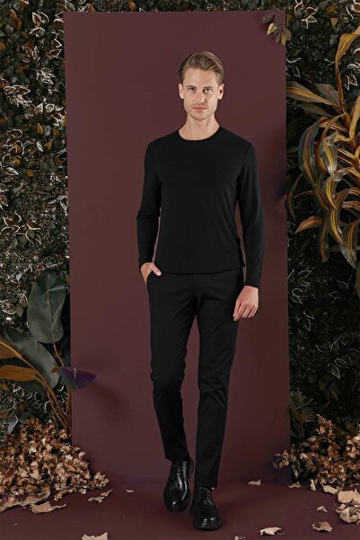 Efor P 1125 Slim Fit Siyah Spor Pantolon